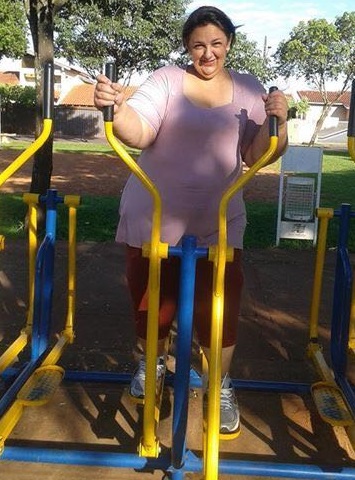 Mara praticando exerc&iacute;cios - Foto: Arquivo Pessoal